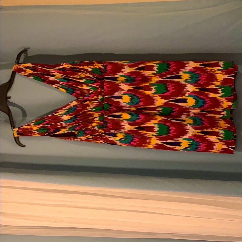 Vibrant Jewel Toned Strapped Dress Size L